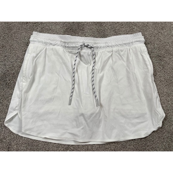 Athleta Pants - Athleta Skort Womens 16 White Crest Skirt Athletic‎ Lined Ripstop Golf Tennis